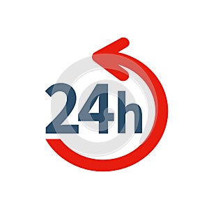 Round-the-clock support icon Ã¢â¬â vector